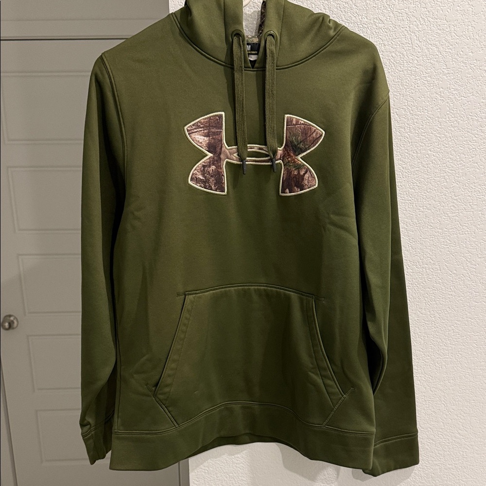 Under Armour Olive Hoodie with Camo Logo